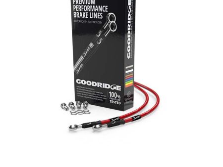 Goodridge 06-17 Suzuki VZR1800 Red Rear SS Brake Lines Fashion