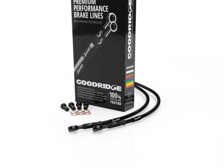 Goodridge 06-10 Suzuki VZR1800 Black Race Front SS Brake Lines w Black Fittings For Cheap