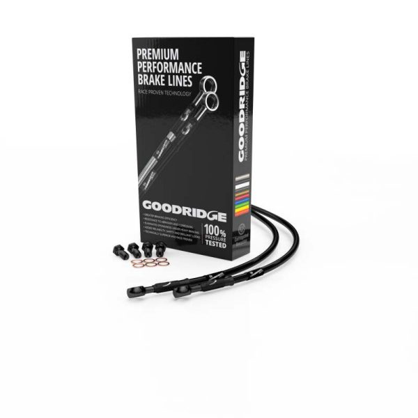 Goodridge 01-09 Suzuki GSX1400K1-K9 Black Front SS Brake Lines w Black Fittings Sale