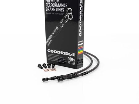 Goodridge 06-10 Suzuki VZR1800 Carbon Race Front SS Brake Lines w Black Fittings Hot on Sale