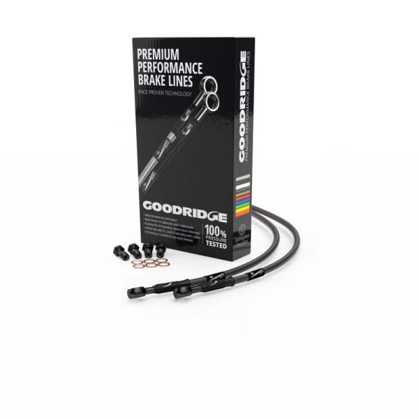 Goodridge 06-10 Suzuki VZR1800 Carbon Race Front SS Brake Lines w Black Fittings Hot on Sale