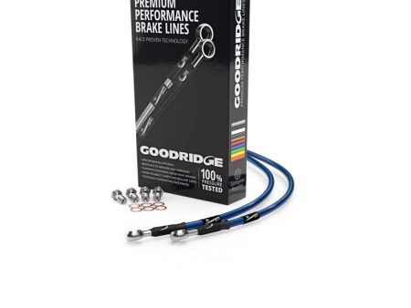 Goodridge 06-17 Suzuki VZR1800 Electric Blue Rear SS Brake Lines Cheap