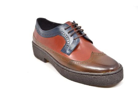 British Walkers Men s Three Tone Low Cut Olive Burgundy Navy Leather on Sale