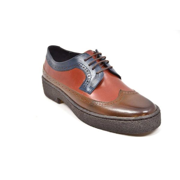 British Walkers Men s Three Tone Low Cut Olive Burgundy Navy Leather on Sale