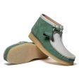 Clarks Originals Wallabee Boots Varsity Pack VCY Men s Green and White Leather 26165078 For Discount