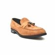 British Walkers Space Men s Cognac Suede and Leather Sophisticated Crepe Sole Loafers on Sale