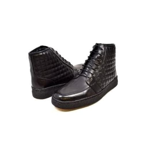 British Walkers Extreme Black Leather High Top with Crepe Sole High Tops For Discount