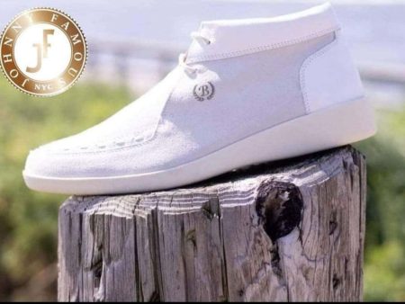 Johnny Famous Bally Style Soho Men s White Leather and Suede High Tops on Sale