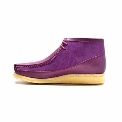 British Walkers Walker 100 Wallabee Boots Men s Purple Leather and Suede Online now