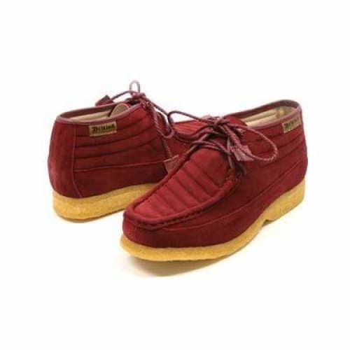 British Walkers Castle Men s Burgundy Suede Three Quarter Lace Up Shoes For Discount