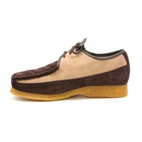 British Walkers Crown Men s Brown and Beige Suede Crepe Sole Low Top Shoes For Cheap