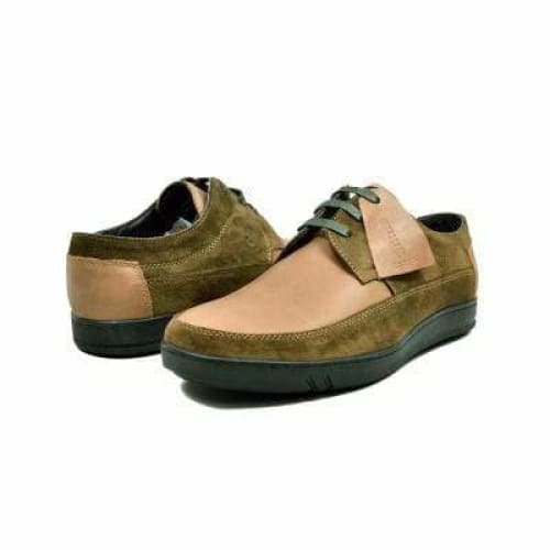 British Walkers Bristols Bally Style Men s Olive Green and Tan Leather and Suede Low Top Sneakers Discount