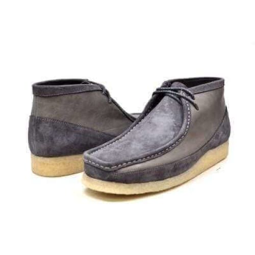 British Walkers Walker 100 Wallabee Boots Men s Gray Leather and Suede Online Sale