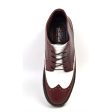 British Walkers Men s Wingtip Burgundy & White For Cheap