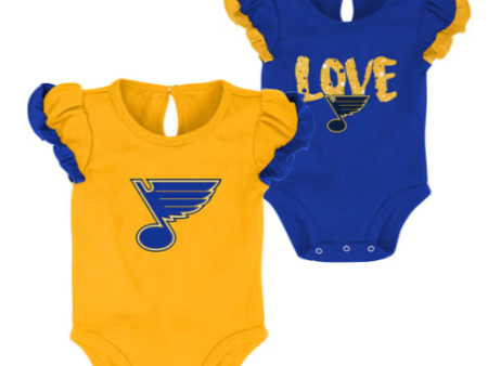 ST. LOUIS BLUES OUTERSTUFF HOCKEY STAR 2PC CREEPER SET - MULTI For Sale