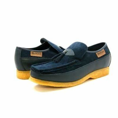 British Walkers King Men s Old School Navy Suede Slip On Shoes Online Sale