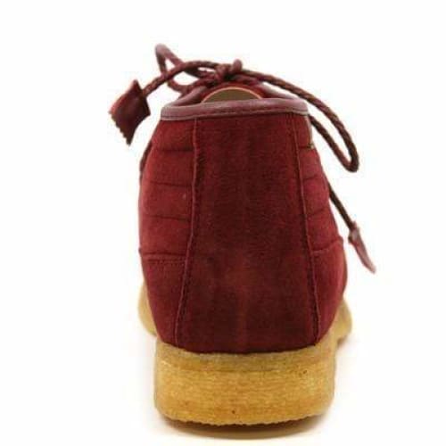 British Walkers Castle Men s Burgundy Suede Three Quarter Lace Up Shoes For Discount