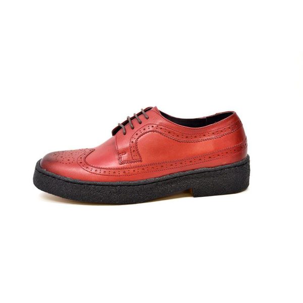 British Walkers Playboy Originals Wingtip Low Cut Men s Brick Red Leather Oxfords For Sale