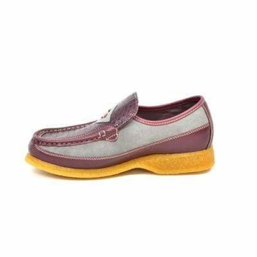 British Walkers Power Men s Burgundy and Gray Snake Skin Leather Discount