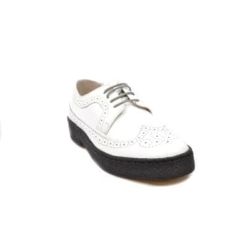 British Walkers Wingtip Low Cut Men s White Leather Oxfords Online now