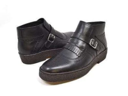 British Walkers Playboy Manhattan Wingtips Men s Black Leather High Tops Hot on Sale