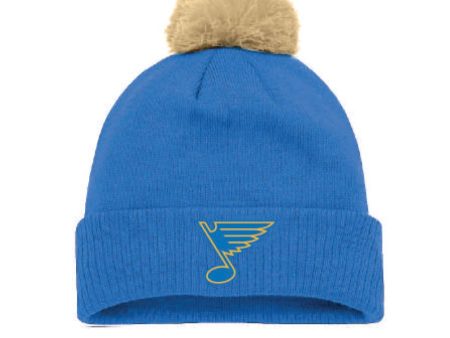 ST. LOUIS BLUES EVENT NOTE ESSENTIAL POM KNIT - AIR FORCE BLUE For Cheap