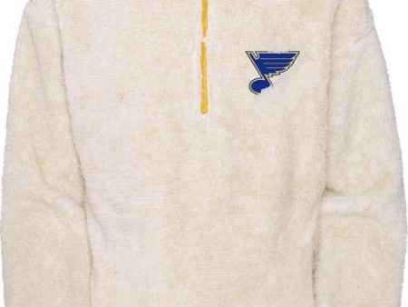 ST. LOUIS BLUES OUTERSTUFF GIRLS KIDS PERSEVERE TEDDY LS TOPS 1 4 ZIP - WHITE Fashion