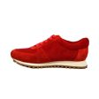 British Walkers Surrey Men s Red Leather and Suede Sneakers Cheap