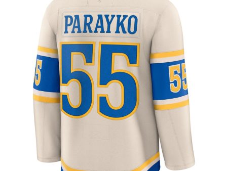 ST. LOUIS BLUES FANATICS PREMIUM PARAYKO WINTER CLASSIC JERSEY - BEIGE on Sale