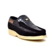 British Walkers Stone Men s Black Pattern Suede Crepe Sole Slip On Shoes Online