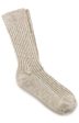 Cotton Slub Socks - Beige White For Cheap