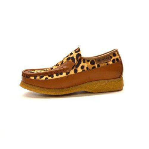 British Walkers Power Cheetah Design Men s Leather Custom Made Slip Ons Online