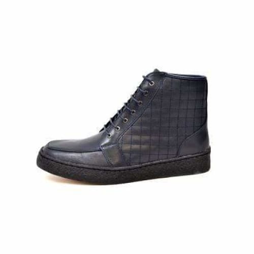 British Walkers Extreme Navy Blue Leather High Top with Crepe Sole High Tops Online Sale