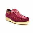 British Walkers Stone Men s Wine Red Pattern Suede Slip On Shoes on Sale