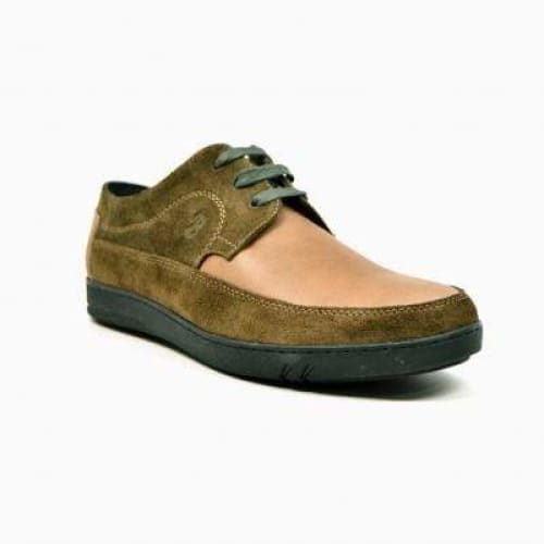 British Walkers Bristols Bally Style Men s Olive Green and Tan Leather and Suede Low Top Sneakers Discount