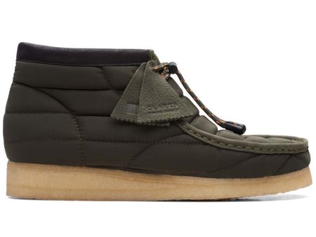 Clarks Originals Wallabee Boot Men s Khaki Green Quilted Canvas 26168800 For Cheap