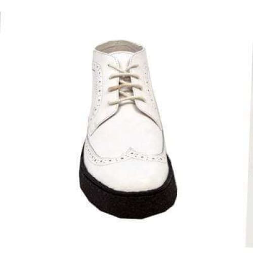 British Walkers Wingtips Limited Men s All White Leather High Tops For Discount