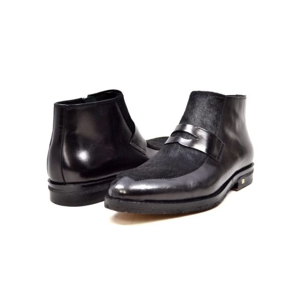 British Walkers Shick Men s Unique Leather and Pony Skin Boots Cheap