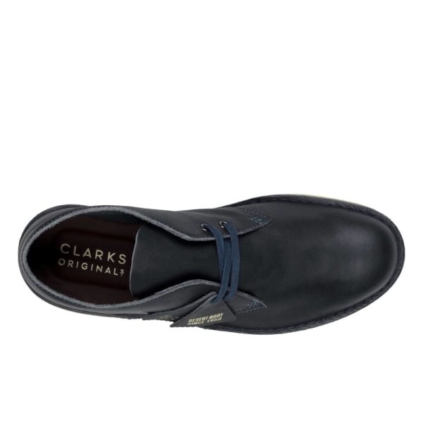 Clarks Originals Desert Boots Men s Navy Blue Leather 26174058 Cheap