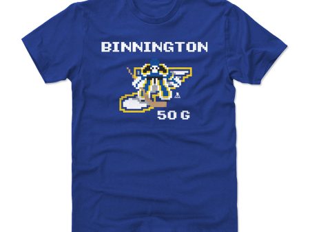 ST. LOUIS BLUES 500 LEVEL JORDAN BINNINGTON VIDEO GAME TEE - ROYAL Online now