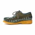 British Walkers Crown Croc Men s Green Crocodile Leather and Suede Crepe Sole Shoes Online