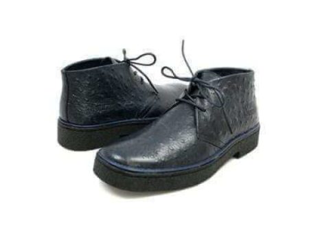 British Walkers Playboy Men s Navy Ostrich Leather Cheap