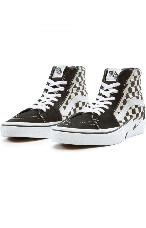 (JIVA04) Sk8-Hi Bolt Shoes - Black White Checkerboard Hot on Sale