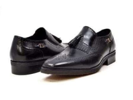 British Walkers Rick Men s Black Leather Slip On Supply