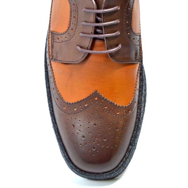 British Walkers Wingtips Limited Edition Men s Two Tone Low Cut Tan and Brown Leather Online Sale