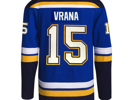 ST. LOUIS BLUES ADIDAS AUTHENTIC PRO-STITCH VRANA #15 HOME JERSEY - BLUE For Discount