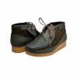 British Walkers New Castle Wallabee Boots Men s Green Leather and Suede on Sale