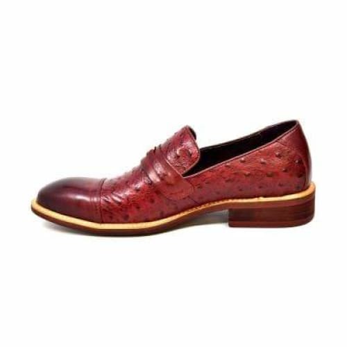 British Walkers Dolche Men s Burgundy Red Leather Loafers Cheap