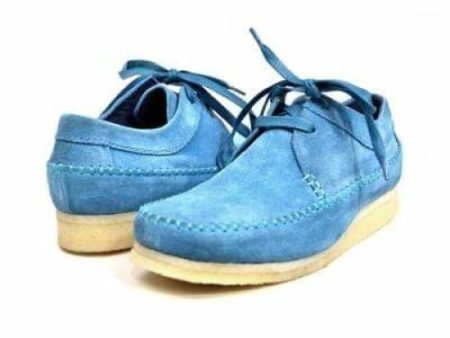 British Walkers Weaver Somerset Men s Aqua Blue Suede Fashion