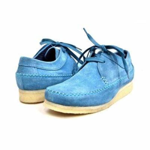 British Walkers Weaver Somerset Men s Aqua Blue Suede Fashion